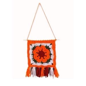 Handmade Crochet Classic Granny Square Wall Hanging